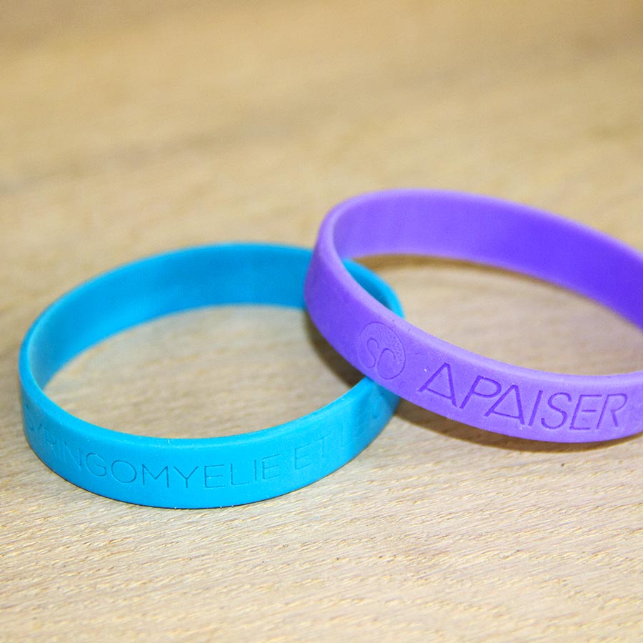 Paire de bracelets bleu et violet APAISER S&C